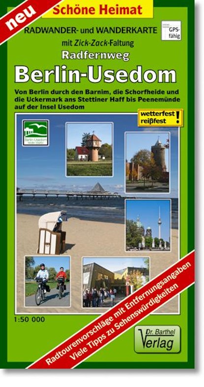 Radwander- und Wanderkarte Radweg Berlin-Usedom 1:50000, niet bekend - Paperback - 9783895911965