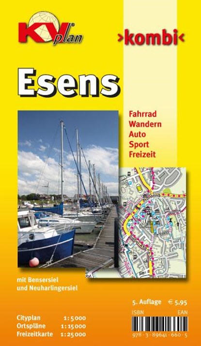 Esens, KVplan, Radkarte/Freizeitkarte/Stadtplan, 1:25.000 / 1:15.000 / 1:5.000, niet bekend - Gebonden - 9783896416605
