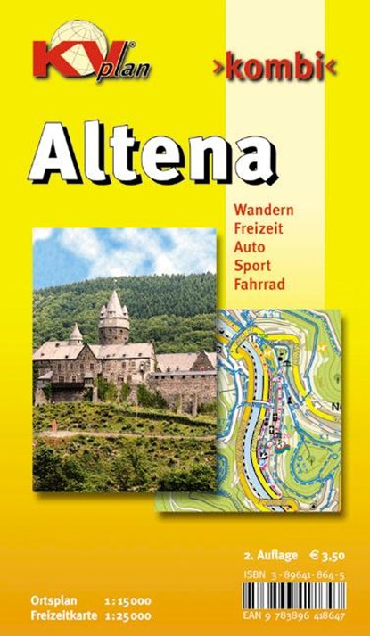 Altena, KVplan, Wanderkarte/Freizeitkarte/Stadtplan, 1:25.000 / 1:15.000, niet bekend - Gebonden - 9783896418647