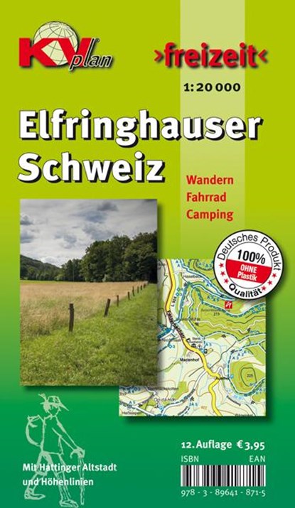 Elfringhauser Schweiz, KVplan, Wanderkarte/Radkarte/Freizeitkarte, 1:20.000 / 1:2.500, niet bekend - Gebonden - 9783896418715