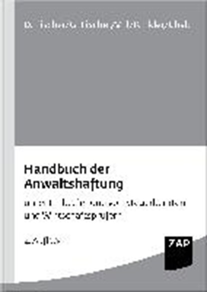 Handbuch der Anwaltshaftung, FISCHER,  Detlev - Overig - 9783896557926