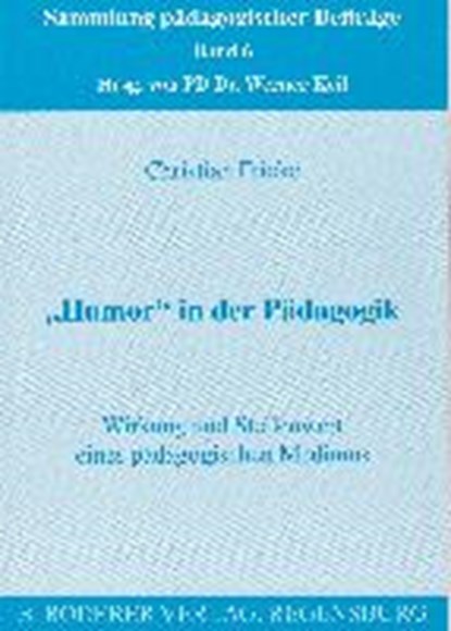 "Humor" in der Pädagogik, FRICKE,  Christian - Paperback - 9783897835276