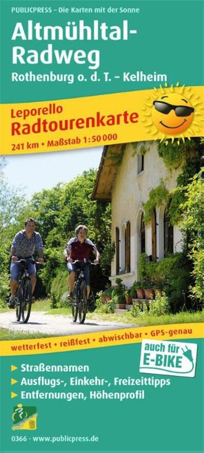 Altmuhltal cycle path, cycle tour map 1:50,000, niet bekend - Gebonden - 9783899203660