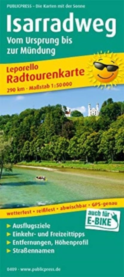 Isar cycle path, cycle tour map 1:50,000, niet bekend - Gebonden - 9783899204094