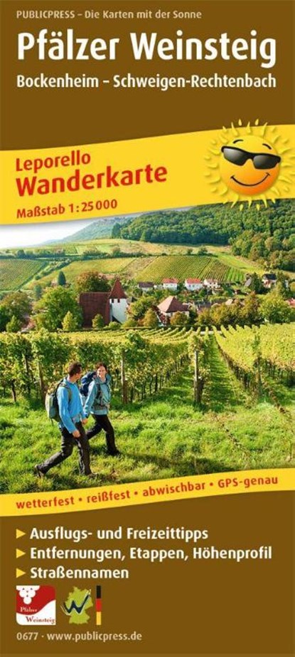 Palatinate Wine Trail, hiking map 1:25,000, niet bekend - Gebonden - 9783899206777