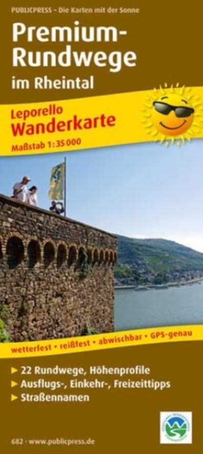 Premium circular routes in the Rhine Valley, hiking map 1:35,000, niet bekend - Gebonden - 9783899206821