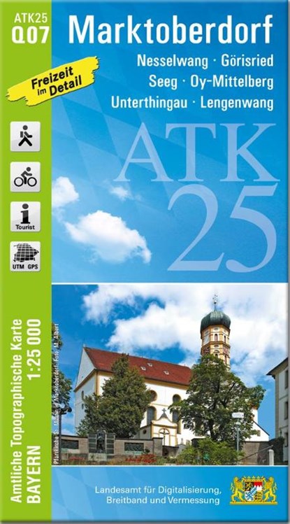 ATK25-Q07 Marktoberdorf (Amtliche Topographische Karte 1:25000), Breitband und Vermessung Landesamt für Digitalisierung - Gebonden - 9783899338850