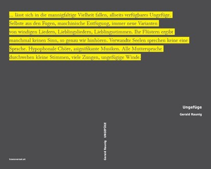 Ungefüge, Gerald Raunig - Paperback - 9783903046276