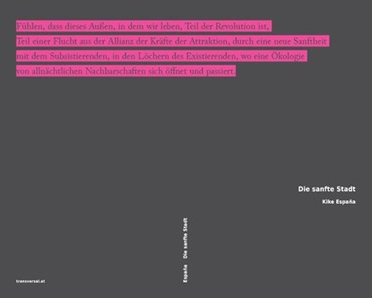 Die sanfte Stadt, Kike España - Paperback - 9783903046306