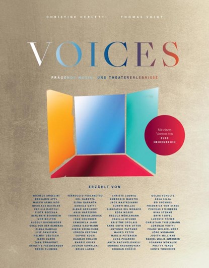 VOICES: Prägende Musik- und Theatererlebnisse, Thomas Voigt ; Elke Heidenreich - Gebonden - 9783903439443