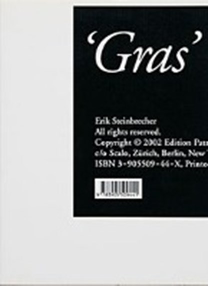 Gras, STEINBRECHER,  Erik - Paperback - 9783905509441