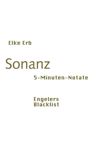 Sonanz, Elke Erb - Paperback - 9783906050508