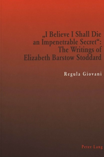 "I Believe I Shall Die an Impenetrable Secret", Regula Giovani - Paperback - 9783906770413