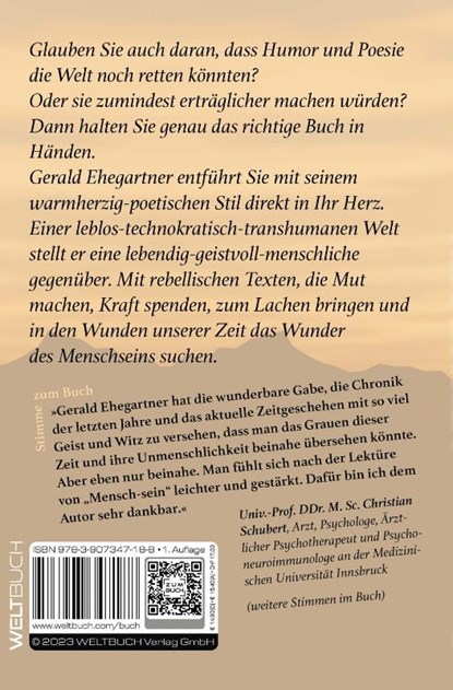 Menschsein, Gerald Ehegartner - Paperback - 9783907347188