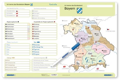 Ich kenne das Bundesland Bayern-Lerntafel mit Stift, sternchenverlag GmbH ; Katrin Langhans - Losbladig - 9783910429871