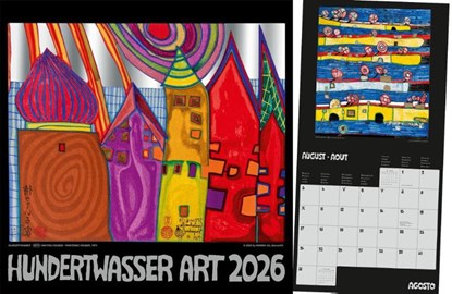 Hundertwasser Broschürenkalender Art 2026, Wörner Verlag GmbH - Paperback - 9783910430259