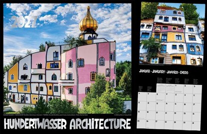 Hundertwasser Broschürenkalender Architektur 2027, Wörner Verlag GmbH - Paperback - 9783910430365