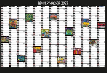 Hundertwasser Mini-Jahresplaner Art 2027, Wörner Verlag GmbH - Paperback - 9783910430396
