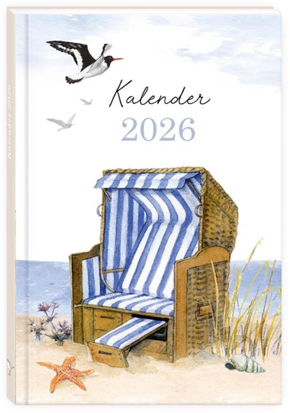 Taschenkalender Strandkorb 2026, Sophia Drescher - Gebonden - 9783911060424