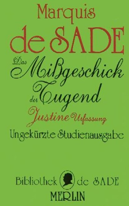Das Mißgeschick der Tugend, D. A. F. Marquis de Sade - Gebonden - 9783926112170