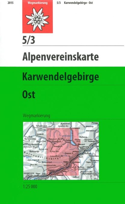 DAV Alpenvereinskarte 05/3 Karwendelgebirge Ost 1 : 25 000, niet bekend - Gebonden - 9783928777094