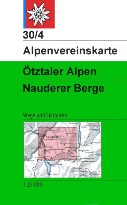 DAV Alpenvereinskarte 30/4 Ötztaler Alpen - Nauderer Berge 1 : 25 000, niet bekend - Gebonden - 9783928777421