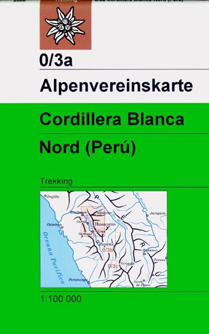 DAV Alpenvereinskarte 0/3A Cordillera Blanca Nordteil 1 : 100 000, niet bekend - Gebonden - 9783928777575