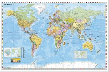 Weltkarte englisch, niet bekend - Gebonden - 9783929627862