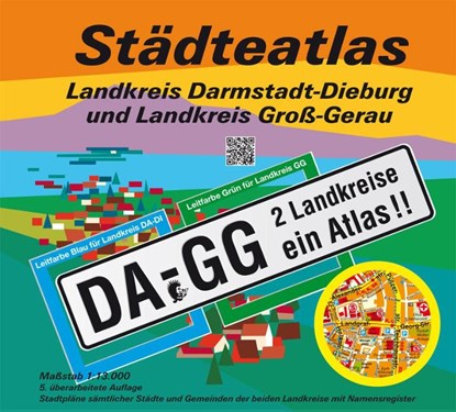 Städteatlas Landkreis Darmstadt-Dieburg und Landkreis Groß-Gerau 1:13 000, Michael Messer - Gebonden - 9783931273972