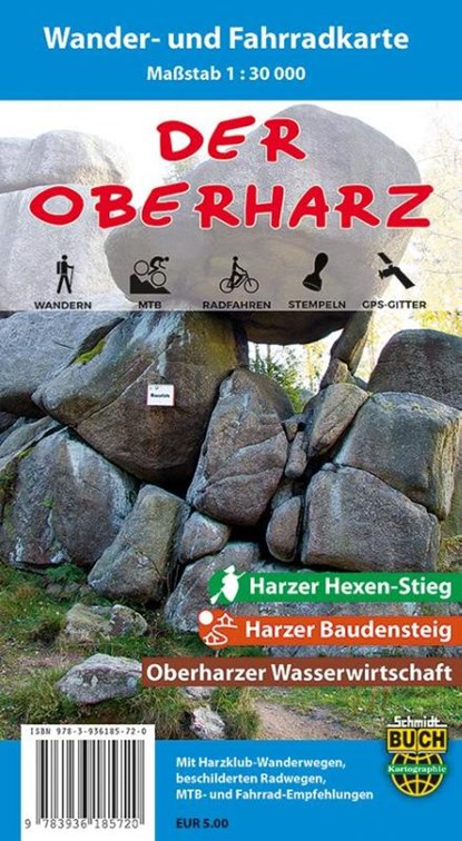 Der Oberharz Wander- und Fahrradkarte 1 : 30 000, niet bekend - Gebonden - 9783936185720