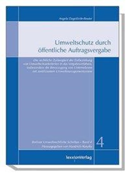 Umweltschutz durch öffentliche Auftragsvergabe, niet bekend - Paperback - 9783936232233