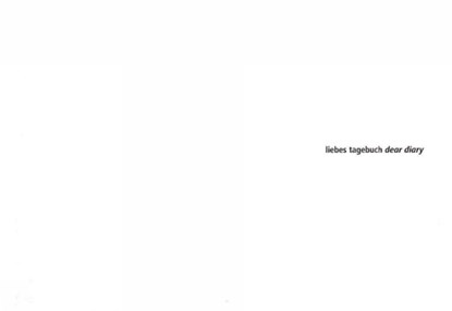 Dear Diary / Liebes Tagebuch, Martin Rendel ; Rene Spitz - Gebonden - 9783936681093