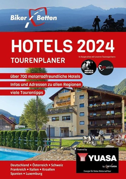 Bikerbetten Hotels 2024, Bikerbetten - TVV Touristik Verlag GmbH - Paperback - 9783937063348