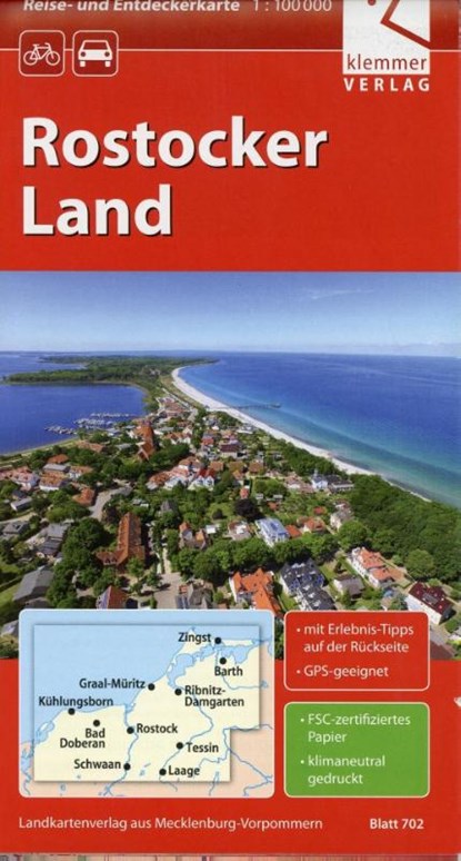 Reise- und Entdeckerkarte Rostocker Land, Klaus Klemmer - Gebonden - 9783940175540