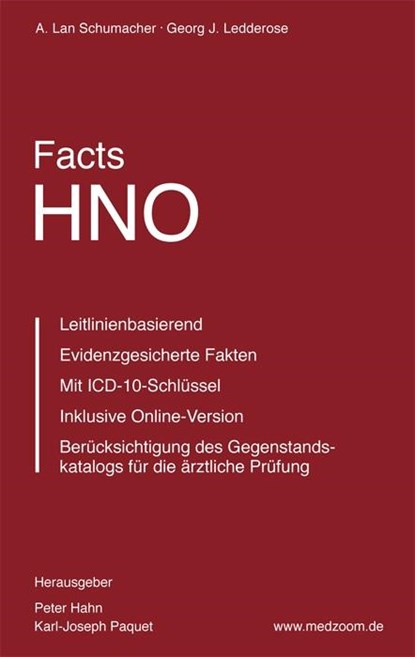 Facts HNO, A. Lan Schumacher ;  Georg J. Ledderose - Paperback - 9783940698261