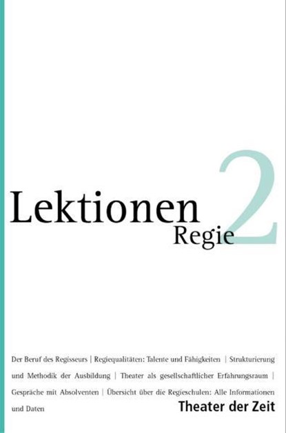 Regie, Bernd Stegemann ; Nicole Gronemeyer - Paperback - 9783940737335