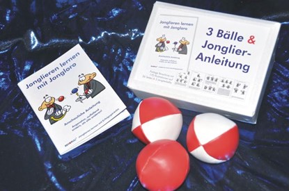 3 Bälle & Jonglier-Anleitung (rot-weiß, rot, rot-weiß), Stephan Ehlers - Losbladig - 9783940965271