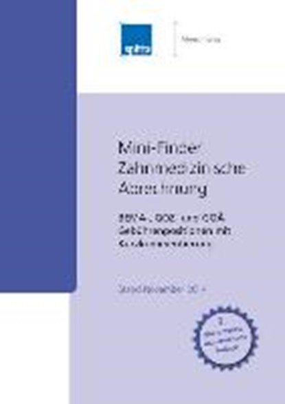 Mini-Finder Zahnmedizinische Abrechnung, niet bekend - Paperback - 9783941964976