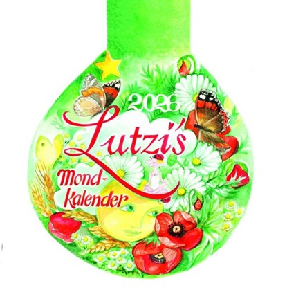 Lutzis Mondkalender rund Ø 16cm (Tagesabreisskalender) 2026, Andrea Lutzenberger - Paperback - 9783942966511
