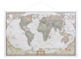 NGS Weltkarte als Poster, mit Leisten, ca. 88x58cm -  - 9783943119534