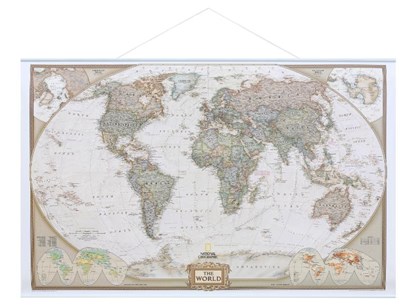 NGS Weltkarte als Poster in Deutsch, mit Leisten, ca. 88x58cm, niet bekend - Gebonden - 9783943119596