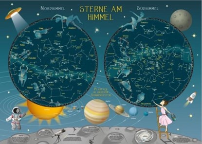 Sterne am Himmel wall map, niet bekend - Gebonden - 9783943752311