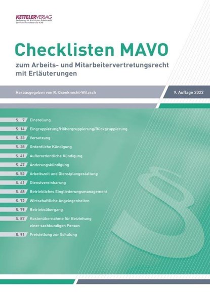Checklisten MAVO, Renate Oxenknecht-Witzsch - Gebonden - 9783944427485