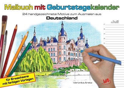 Malbuch mit Geburtstagskalender aus Deutschland, Veronika Aretz - Paperback - 9783944824758