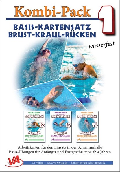 Basis-Kartensatz Brust-Kraul-Rücken, wasserfest, Veronika Aretz - Losbladig - 9783944824888
