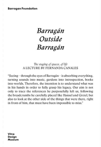 Barragan Outside Barragan, Fernanda Canales - Paperback - 9783945852682