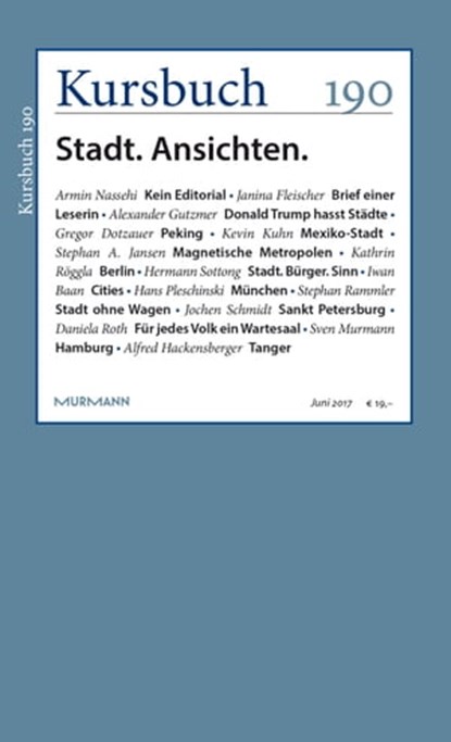 Kursbuch 190, niet bekend - Ebook - 9783946514442