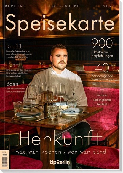 tipBerlin Speisekarte 2025, Tip Berlin Media Group GmbH - Paperback - 9783946631682