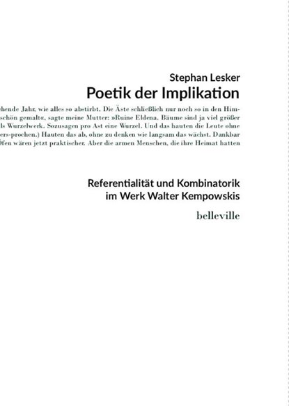 Poetik der Implikation, Stephan Lesker - Paperback - 9783946875840