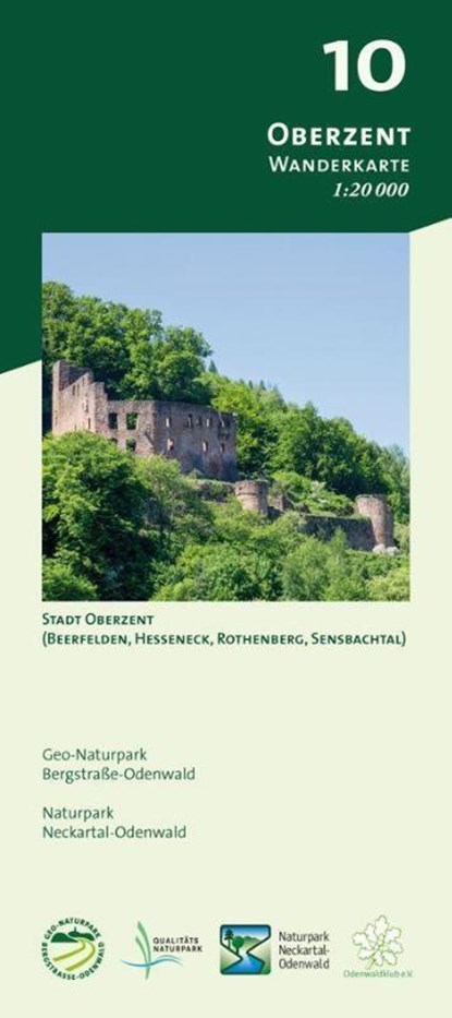 Oberzent 1:20.000, Geo-Naturpark Bergstraße-Odenwald ; Naturpark Neckartal-Odenwald - Gebonden - 9783947593262